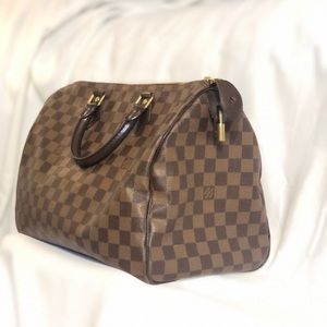 Louis Vuitton Speedy 30 Leather Satchel